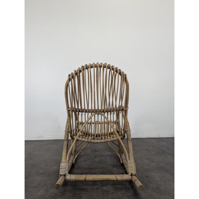 Rattan Rocking Chair by Rohe Noordwolde For Sale - Image 4 of 7