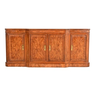 Drexel Heritage Hollywood Regency Burl Wood Sideboard or Credenza For Sale