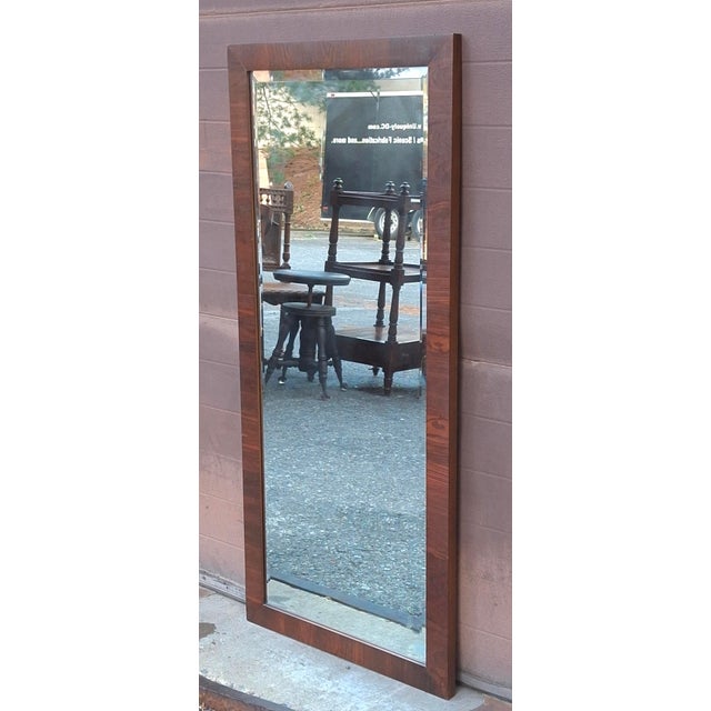 Mid-Century Modern Scandinavian Modern Style Rosewood Mirror Attributed to Milo Baughman For Sale - Image 3 of 6