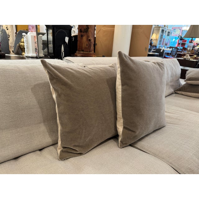 Eastern Accents Eastern Accents Taupe Throw Pillows, Pair For Sale - Image 4 of 12