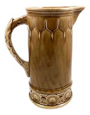 Circa 1880s Griffin Smith & Hill Etruscan Majolica Cider Pitcher