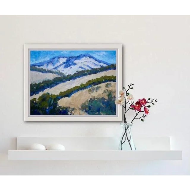 Quiet Places & Journeys — Mt. Diablo, View from Lafayette Original oil painting by L Haas, 16 x 12 unframed canvas panel,...