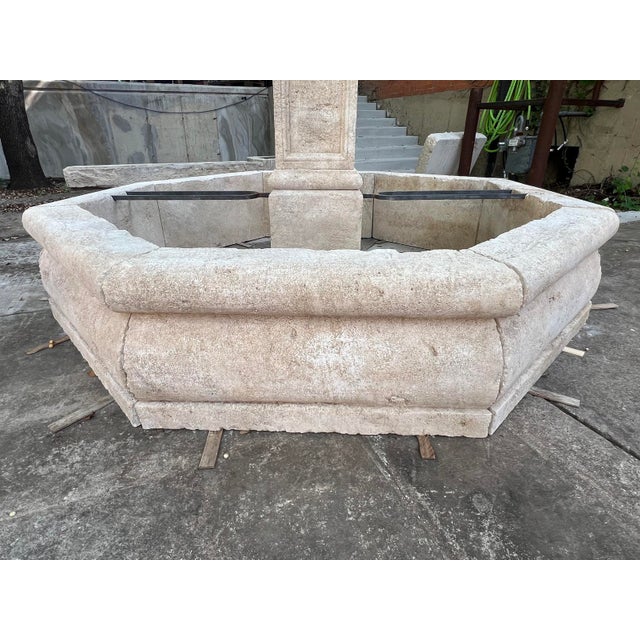 Le Louvre Carved Limestone Center Fountain From the South of France For Sale - Image 13 of 14