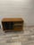 A- 68 retro/vintage sideboard by jiroutek model u-450 with slide doors original black and transparant glass dims; h= 76 cm...