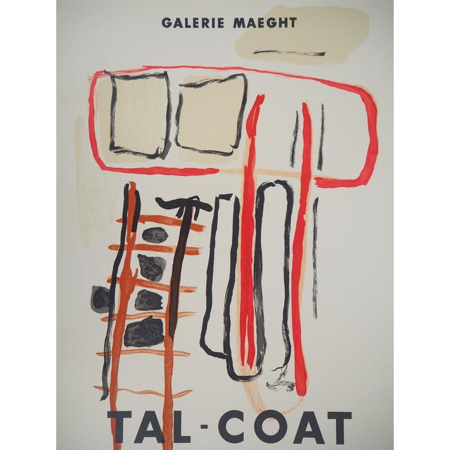 Pierre tal-coat (1905-1985) abstract composition original color lithograph poster on poster paper, 47 x 62 cm (approx. 19...