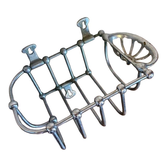 Antique Industrial Wall Mounted Soap Caddy For Sale