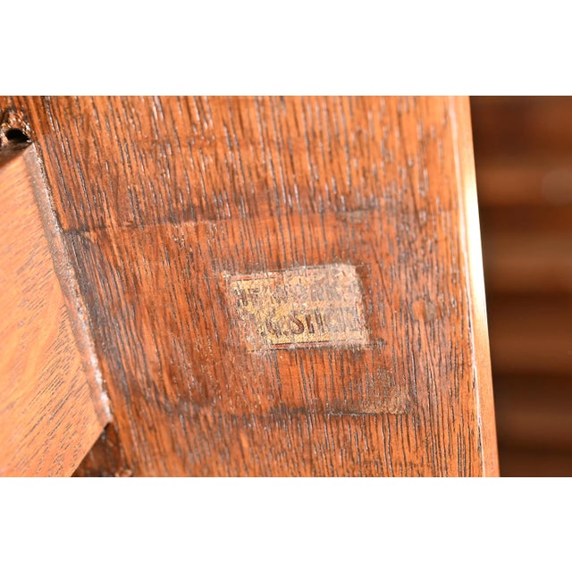 L. & J. G. Stickley Antique Mission Oak Arts & Crafts Reclining Morris Lounge Chair, Newly Refinished For Sale - Image 10 of 11