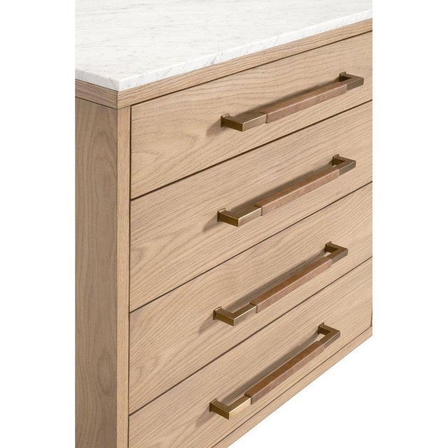 Cambria Marble Top 8-Drawer Double Dresser For Sale - Image 10 of 10