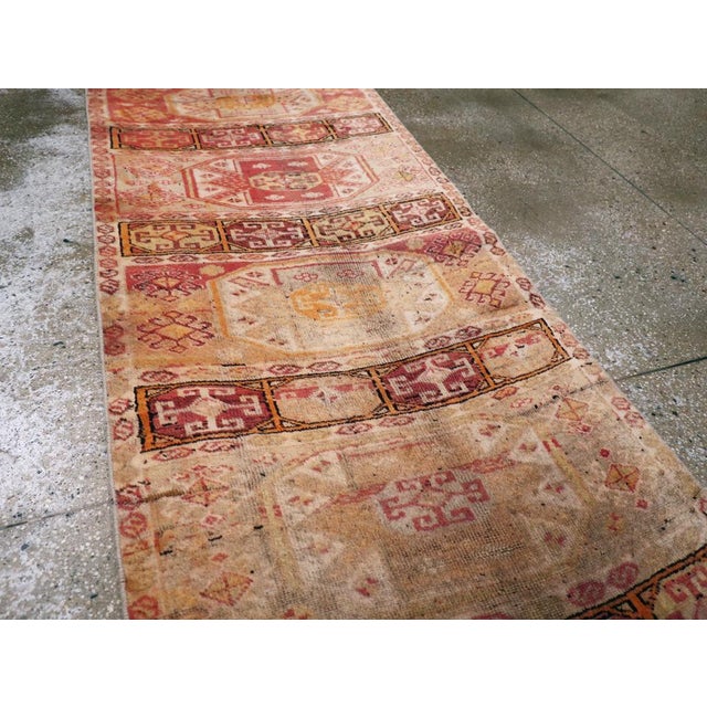 Mid 20th Century Galerie Shabab Collection Mid-20th Century Turkish Anatolian Runner For Sale - Image 5 of 10