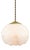 Mid-Century Modern Italian Pendant Lamp in Brass and Opaline For Sale