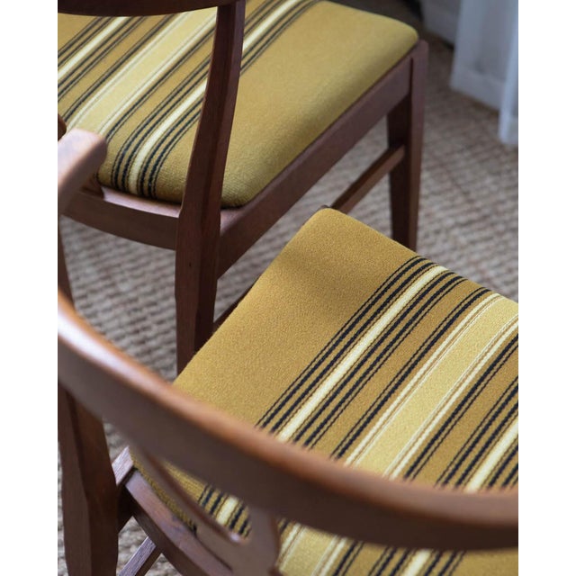 1970s Danish Wood and Wool Dining Chairs - Set of 4 For Sale - Image 12 of 16