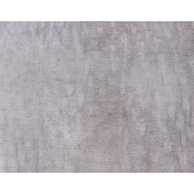 Textile "Sand Dunes" Modern Abstract Light Gray Silk Rug by Doris Leslie Blau For Sale - Image 7 of 8