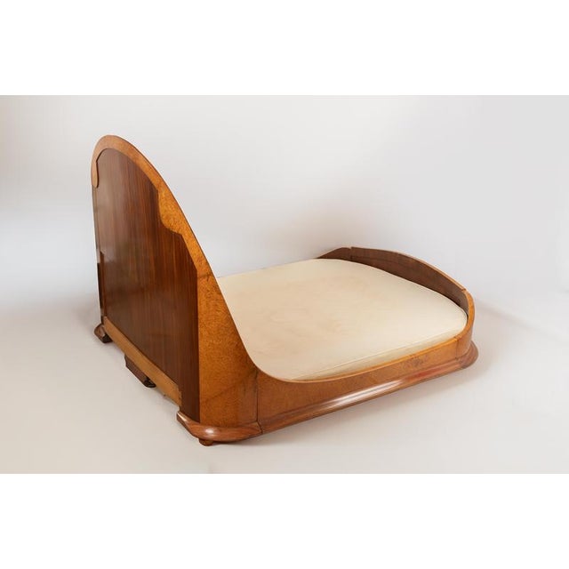 1920s Art Deco Bed in Mahogany and Amboyn from Jules Leleu, 1923 For Sale - Image 5 of 18