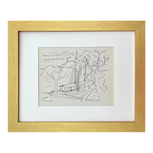 Matisse Lithograph 23 Dessins Barque 1968 Framed