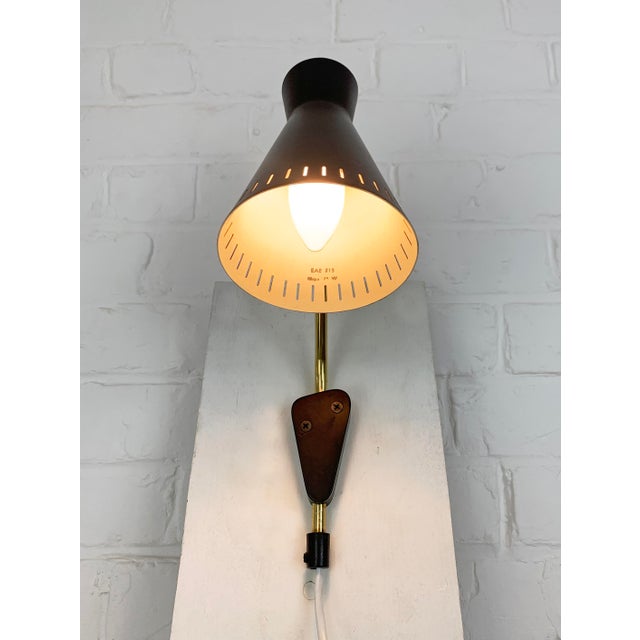 Mid-Century Model 215 Diabolo Wall Light from EAE, Sweden, 1950s For Sale - Image 4 of 14