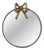 Italian Hollywood Regency Round Gilt Bow Wall Mirror, 1960 For Sale