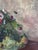 Large Vintage Original Floral Still Life Painting With Fruit For Sale - Image 15 of 18