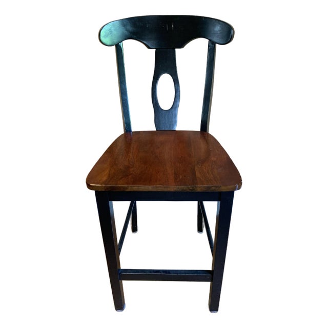 1990s Vintage Wood Bar Stool For Sale