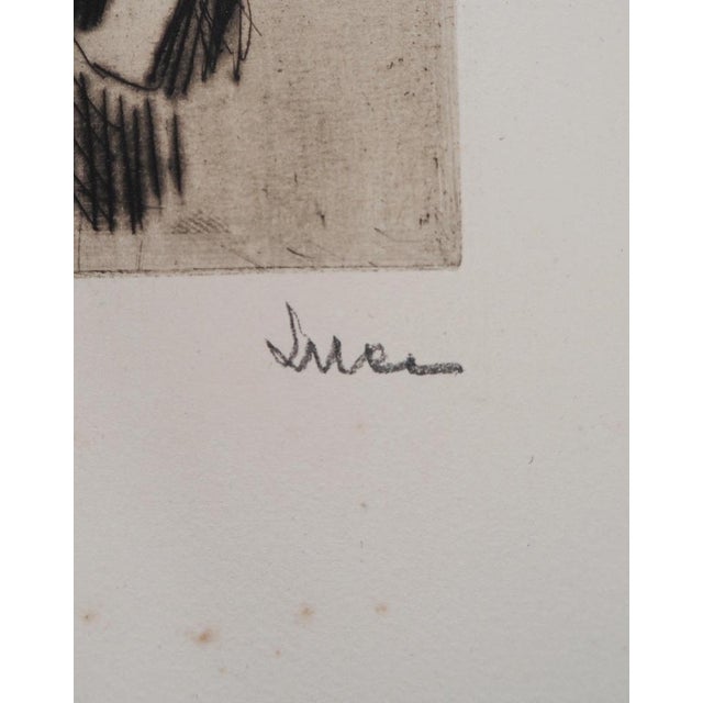 Maximilian LUCE Man with a cigarette (portrait of Jean Peské) Around 1895 Original drypoint etching Signed in pencil On...