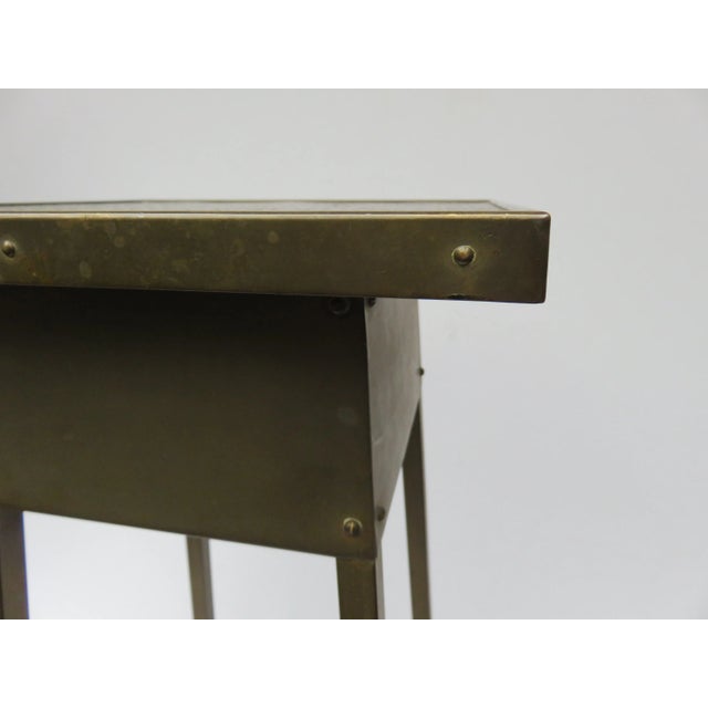 Art Nouveau Patinated Brass Flower Stand For Sale - Image 5 of 15