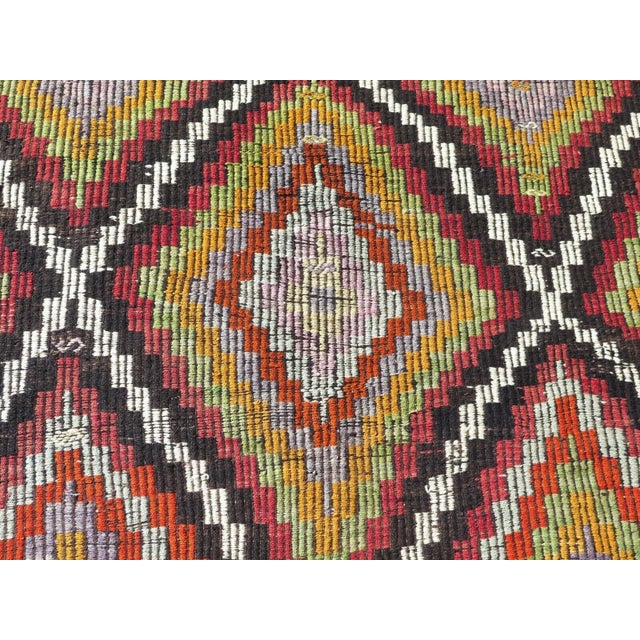 Timeless Handmade Embroidered Nomadic Kilim - 80"x135" For Sale In Raleigh - Image 6 of 12