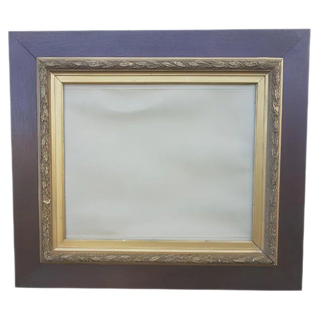 Large Vintage Gilded Wooden Frame, 1920s For Sale