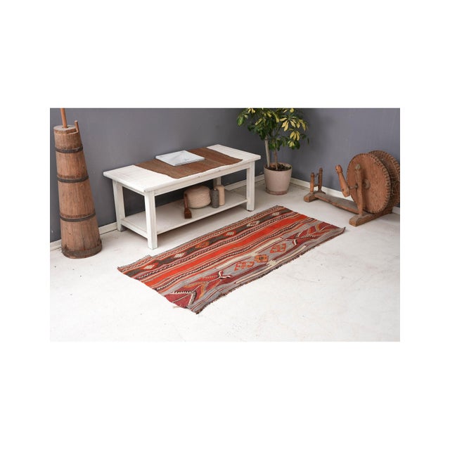 Small Vintage Kilim Rug - 2`6″ X 5`6″ For Sale In Los Angeles - Image 6 of 6