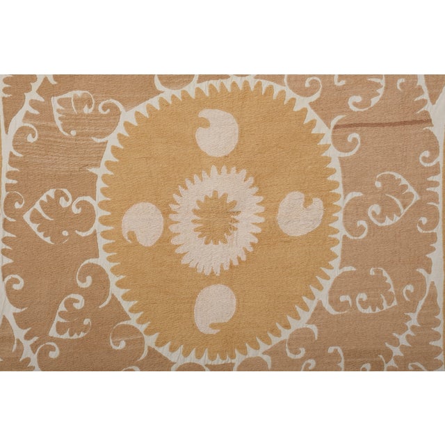 Hand Embroidery Uzbek Suzani Wall Hanging For Sale - Image 6 of 10