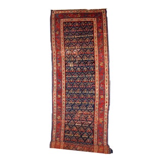 1900s Handmade Antique Persian Kurdish Distressed Runner For Sale