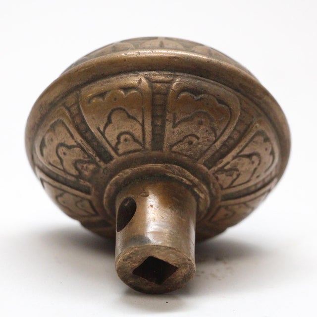 Antique Norwalk Brass Passage Door Knobs For Sale - Image 6 of 7