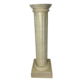 Marble Style Wooded Colomn Plynth or Pedestal, 1980s For Sale