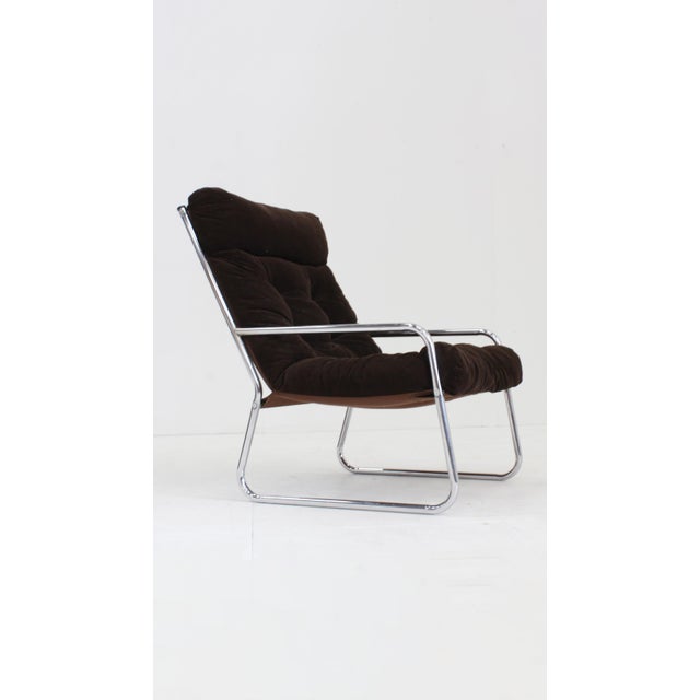 Vintage Space Age Chrome Armchair by Gillis Lundgren, 1970s, Set of 2 For Sale - Image 9 of 11