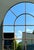 Vintage Monumental Arched Wrought Iron Mirror With Patinated Mullion Detail For Sale In West Palm - Image 6 of 12