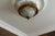 Art Deco French Copper and Frosted Glass Three-Light Ceiling Light, 1930s For Sale - Image 6 of 18