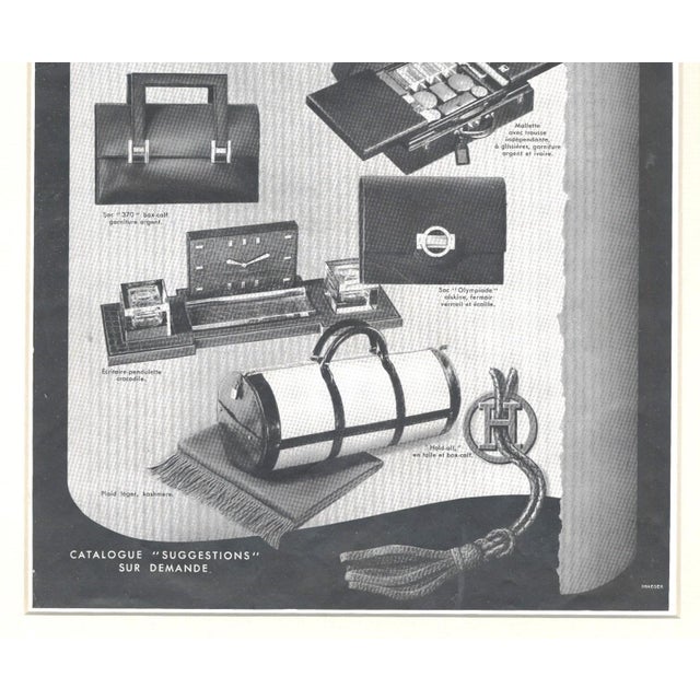 Contemporary 1938 Original French Hermes Advertisement Print-Luxury Products-Matted For Sale - Image 3 of 4