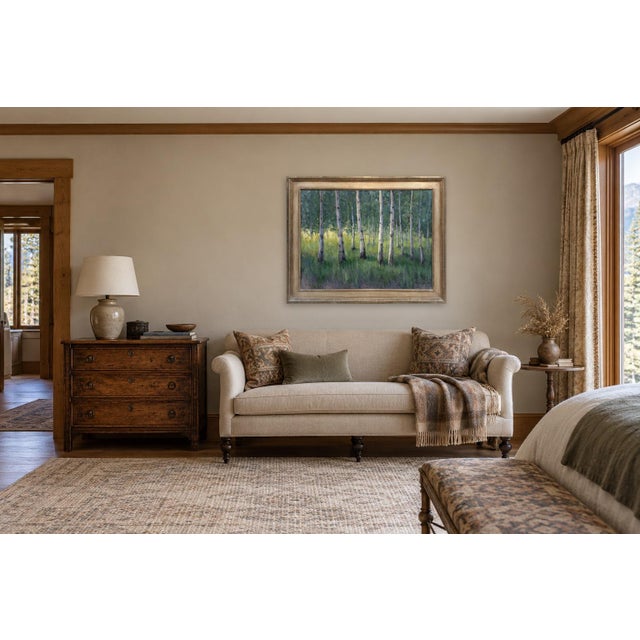 Greens of Summer (The Assembly) by Seth Winegar | Oil on Panel Aspen Grove For Sale - Image 10 of 11