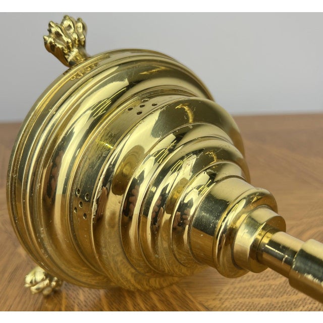 Vintage French Style Brass Gold Candleholders, Set of 2 For Sale - Image 18 of 18