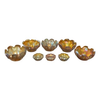 Louis Comfort Tiffany Favrile Glass Salt Dishes – Set of Eight - Early 20th C. For Sale