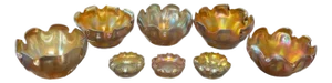 Louis Comfort Tiffany Favrile Glass Salt Dishes – Set of Eight - Early 20th C.