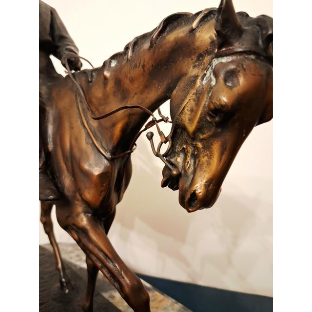 Late 19th Century Bronze Statue by Pierre Jules Mene "After the Race" For Sale - Image 6 of 10