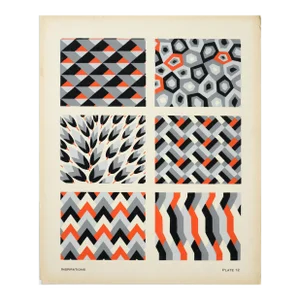1928 American Botanical Design Pochoir, Inspirations (Plate 12) Andre Durenceau