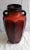 Large Vintage German 8-Segmented Red-Brown Glazed Floor Vase by Carstens Tönnieshof, 1970s, in Very Good conditions....