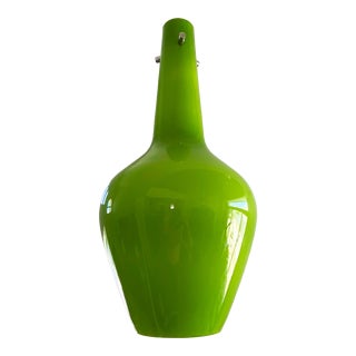 1960s Green Cased Art Glass Pendant Lamp Attributed to Venini For Sale