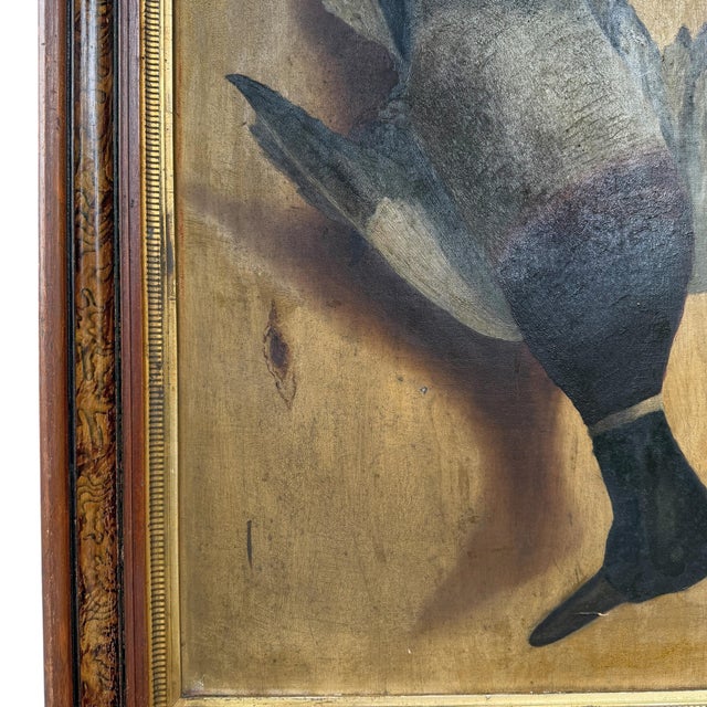 Wood 19th Century Mallard Duck Trophy Painting For Sale - Image 7 of 13