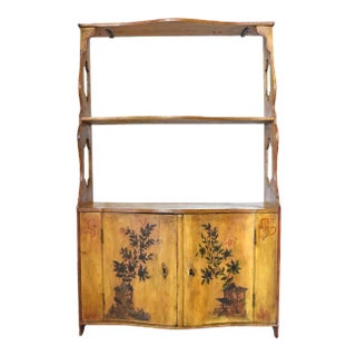 Antique 18th Century French Chinoiserie-Painted Spice Cabinet For Sale