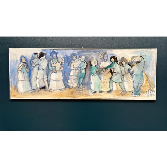 Pia H. Campbell, Dans Dans, 1986, Oil on Canvas, Framed For Sale - Image 6 of 16