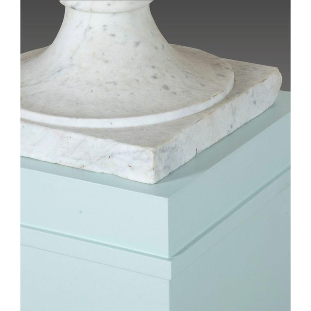 Wood 19th Century Italian Marble Tazza Urns, Set of 2 For Sale - Image 7 of 18