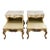 1960s Vintage French Provincial Marble End Tables, Pair For Sale