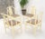 Beige Asian Inspired Barrel Back White to Beige Lacquer Dining Chairs Mid Century - Set of 4 For Sale - Image 8 of 11