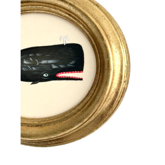 A one-of-a-kind hand-painted painting of a baby whale that is full of whimsy & wonder. This tiny whale is delicately hand-...